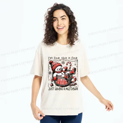 Tokyo-Tiger Christmas Disaster Washed T-Shirt