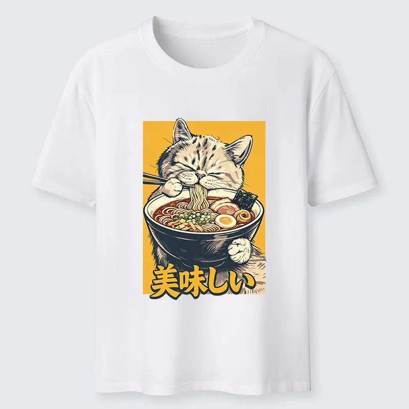 Tokyo-Tiger Cat Eat Ramen Classic T-Shirt