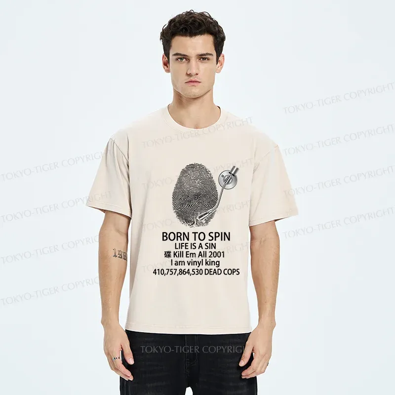 Tokyo-Tiger Born For Music Washed T-Shirt