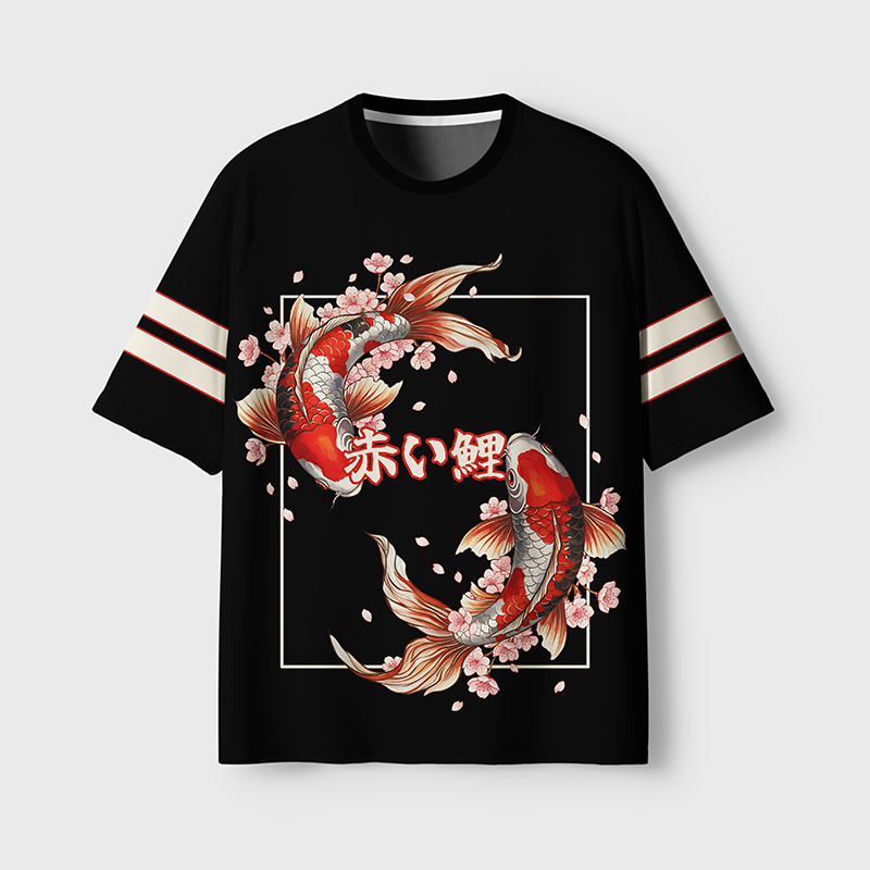 Tokyo-Tiger Sakura Koi Fish Japanese Zen Quick-drying T-shirt