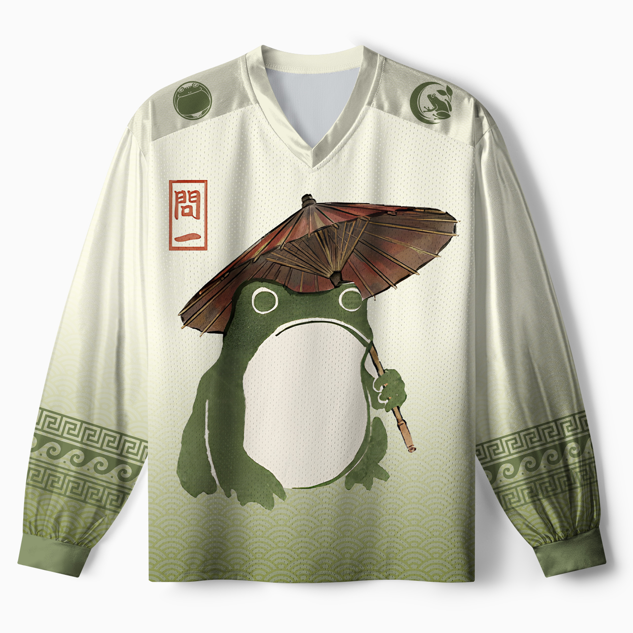 Tokyo-Tiger Oriental Japanese Aesthetic Frog Paneled Long Sleeve Jersey