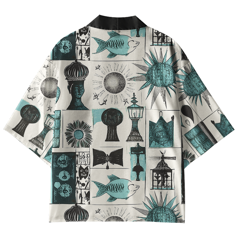Tokyo-Tiger Mystical Art Objects Kimono Cardigan