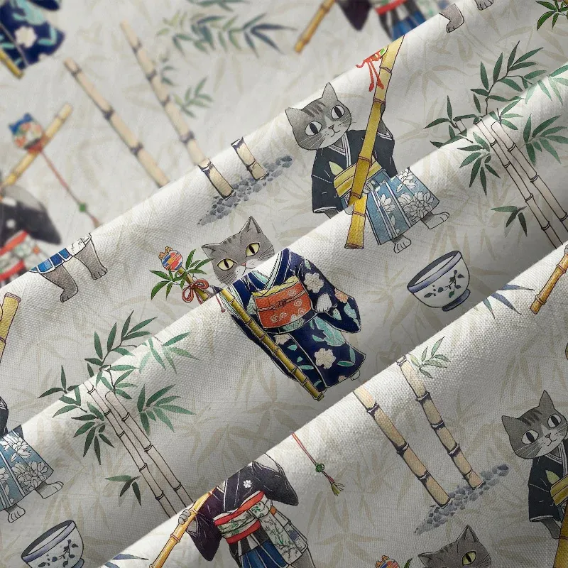 Tokyo-Tiger Cat Holding A Bamboo Pole Aloha Hawaiian Shirt