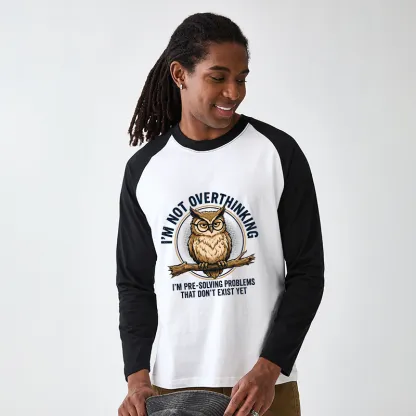 Tokyo-Tiger Overthink Master Owl Raglan Long Sleeve T-shirt
