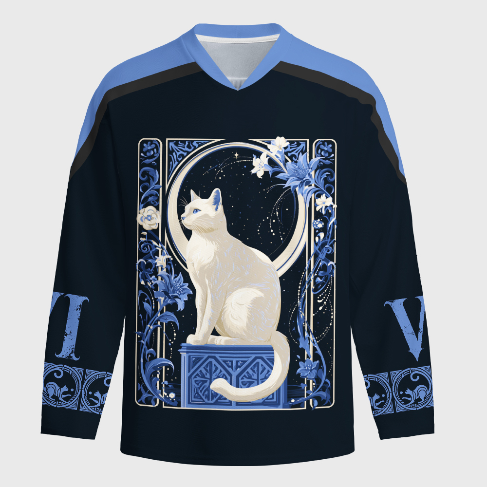 Tokyo-Tiger Lunar Cat Long-Sleeve Hockey Jersey