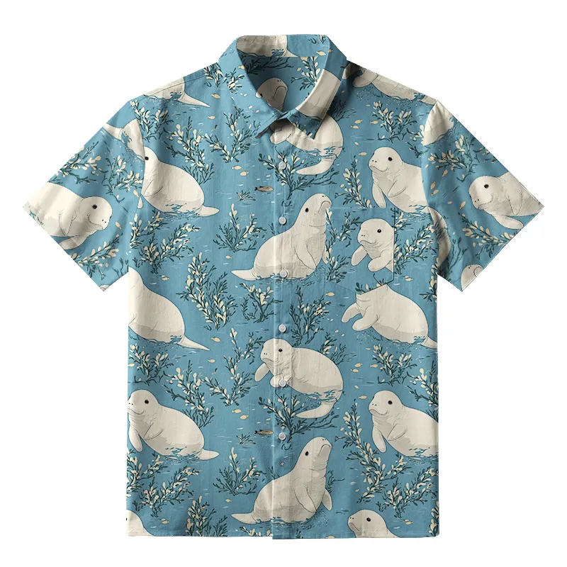 Tokyo-Tiger Seal Pup Frolics Button-up Shirt