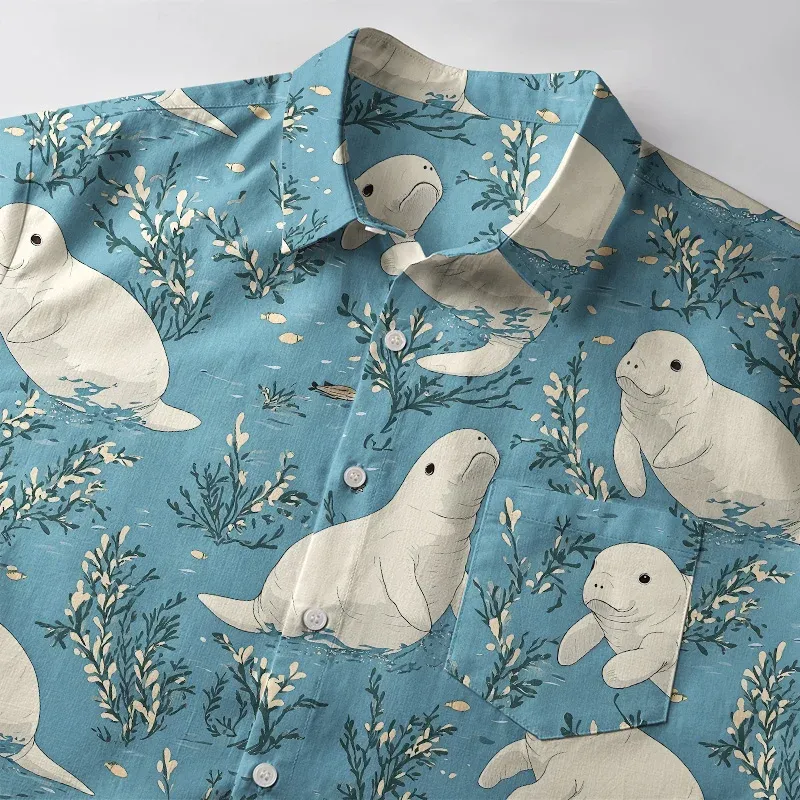 Tokyo-Tiger Seal Pup Frolics Button-up Shirt