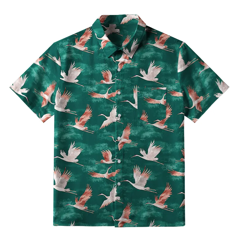 Tokyo-Tiger Cranes In Flight Button-up Shirt Sale
