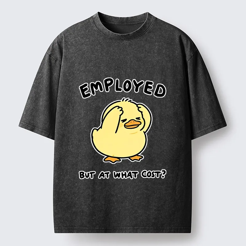 Tokyo‑Tiger Funny Work Duck Washed T‑Shirt
