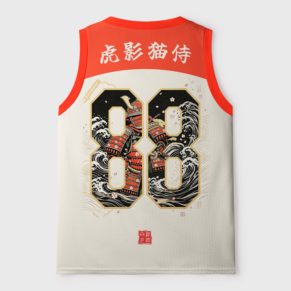 Tokyo-Tiger Tiger Shadow Cat Samurai Mesh Tank Top