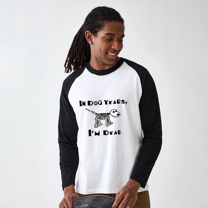 Tokyo-Tiger Funny Meme Old Dog Dead In Dog Years Vibe Raglan Long Sleeve T-shirt