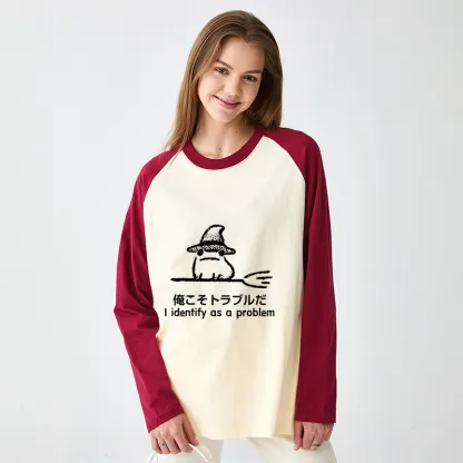 Tokyo-Tiger Mischief Magic Dude Raglan Long Sleeve T-shirt