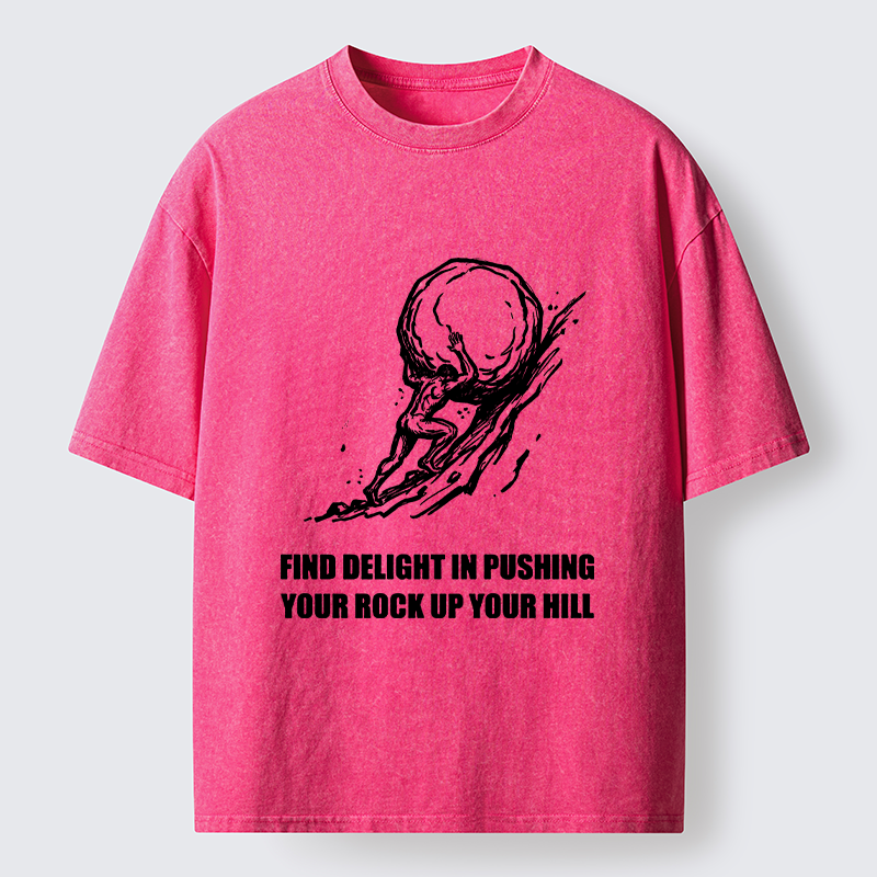 Tokyo-Tiger Rock Pushing Meme Washed T-Shirt
