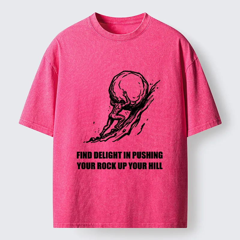Tokyo-Tiger Rock Pushing Meme Washed T-Shirt