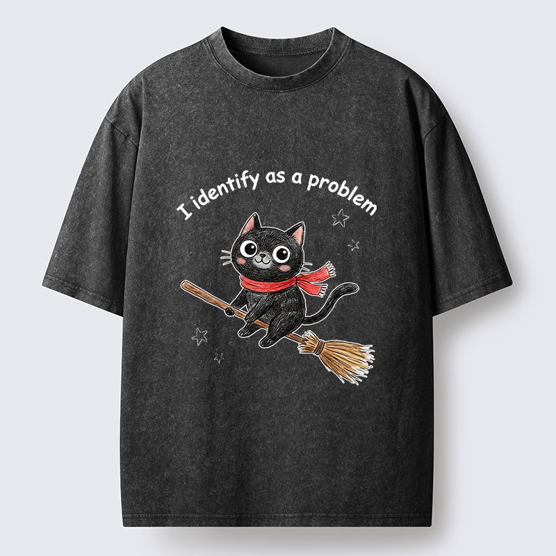 Tokyo-Tiger Funny Magic Cat Meme Washed T-Shirt