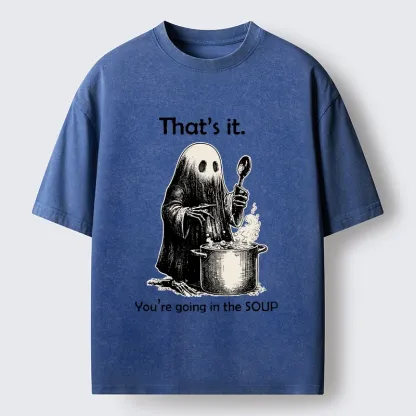 Tokyo‑Tiger Spooky Ghost Chef Washed T‑Shirt
