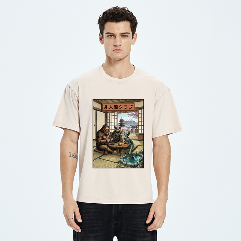 Tokyo-Tiger Monster Tea Party Washed T-Shirt