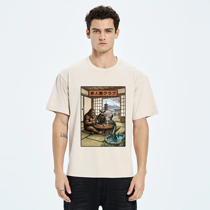 Tokyo-Tiger Monster Tea Party Washed T-Shirt