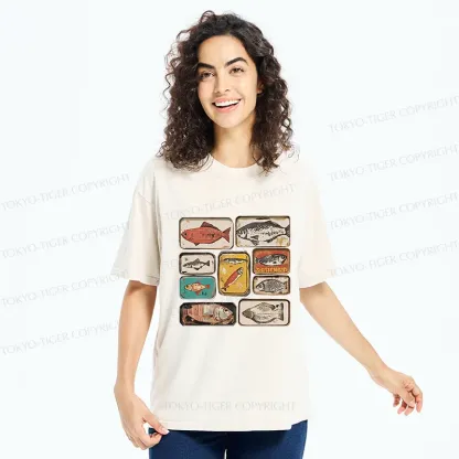 Tokyo-Tiger Vintage Canned Fish Washed T-Shirt