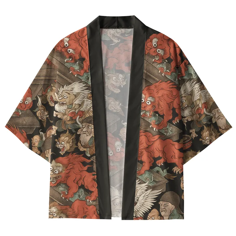 Tokyo-Tiger Japanese Mythical Beasts Kimono Cardigan