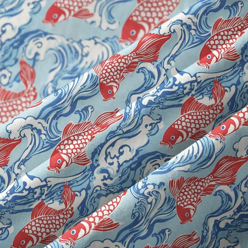 Tokyo-Tiger Koi Carp Frenzy Aloha Hawaiian Shirt