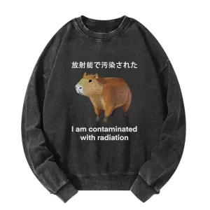 Image of Tokyo-Tiger Capybara Contaminated By Radiation Washed Sweatshirt