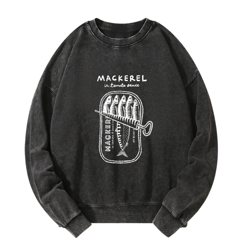 Tokyo-Tiger Mackerel In Tomato Sauce Washed Sweatshirt