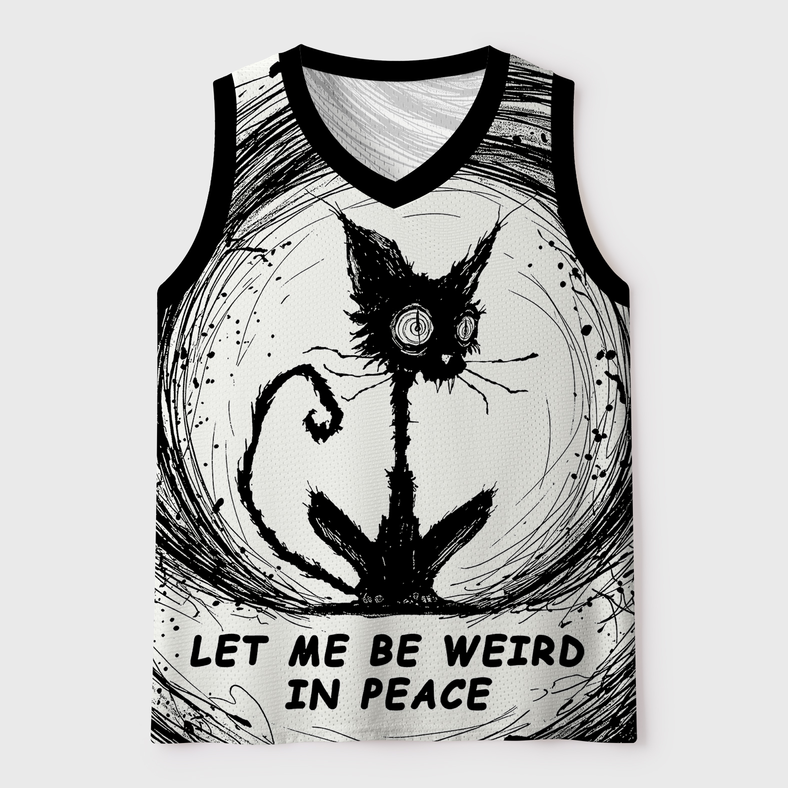 Tokyo-Tiger Cat Gradually Became Strange Mesh Tank Top