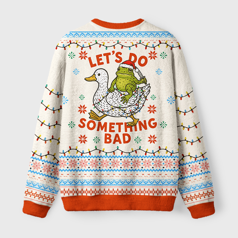 Tokyo-Tiger Merry Mischief Makers Fuzzy Christmas Ugly Sweatshirt