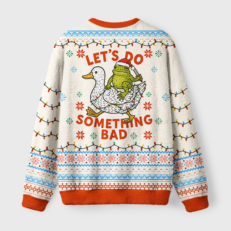Tokyo-Tiger Merry Mischief Makers Fuzzy Christmas Ugly Sweatshirt