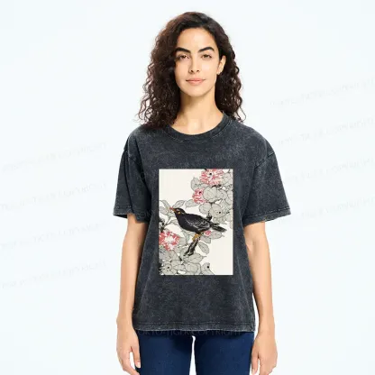 Tokyo-Tiger Retro Bird Washed T-Shirt