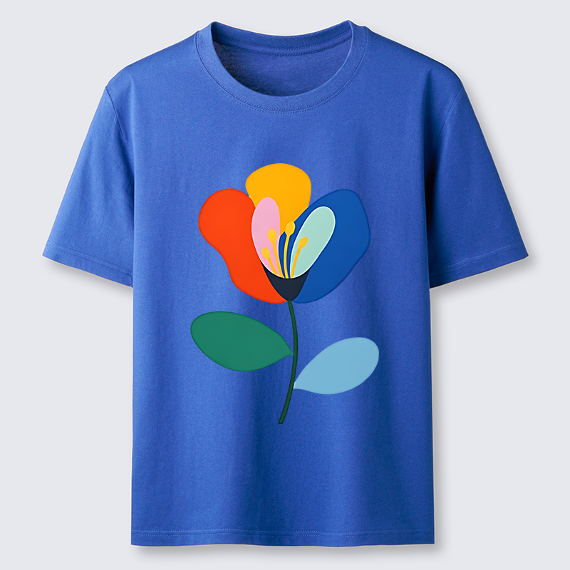 Tokyo-Tiger Retro Flower Print Classic T-Shirt
