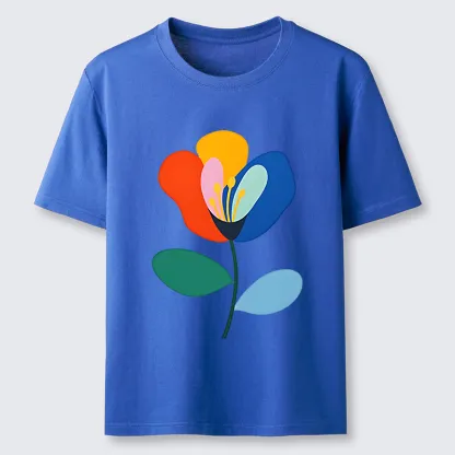 Tokyo-Tiger Retro Flower Print Classic T-Shirt