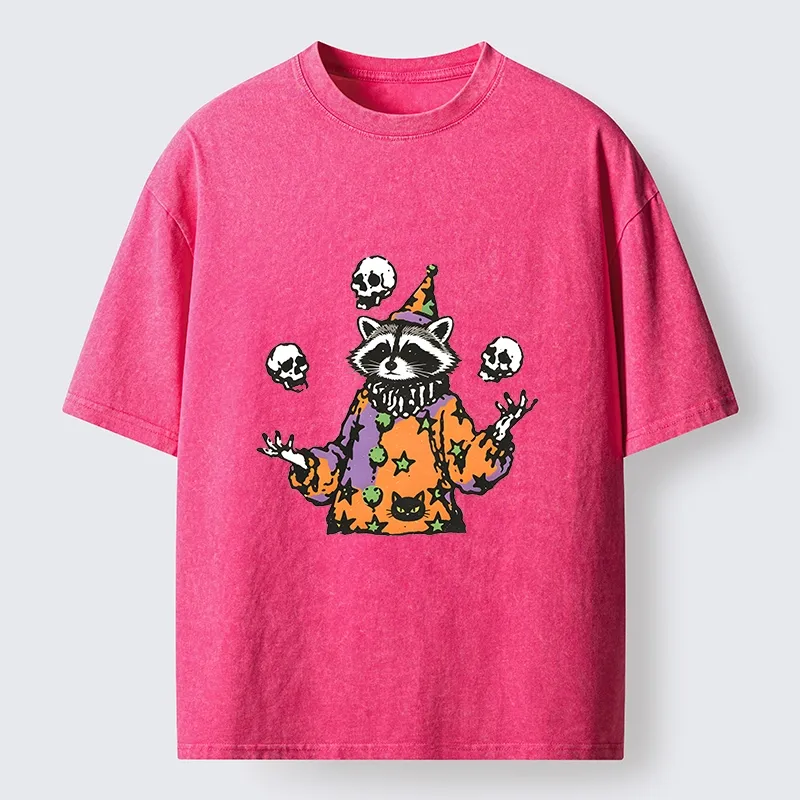 Tokyo‑Tiger Meme Jester Raccoon Washed T‑Shirt