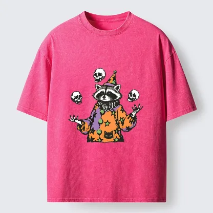 Tokyo‑Tiger Meme Jester Raccoon Washed T‑Shirt