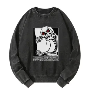 Image of Tokyo-Tiger I'll Be Danned If I Die Sober Washed Sweatshirt