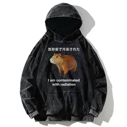 Tokyo-Tiger Capybara Contaminated By Radiation Washed Hoodie