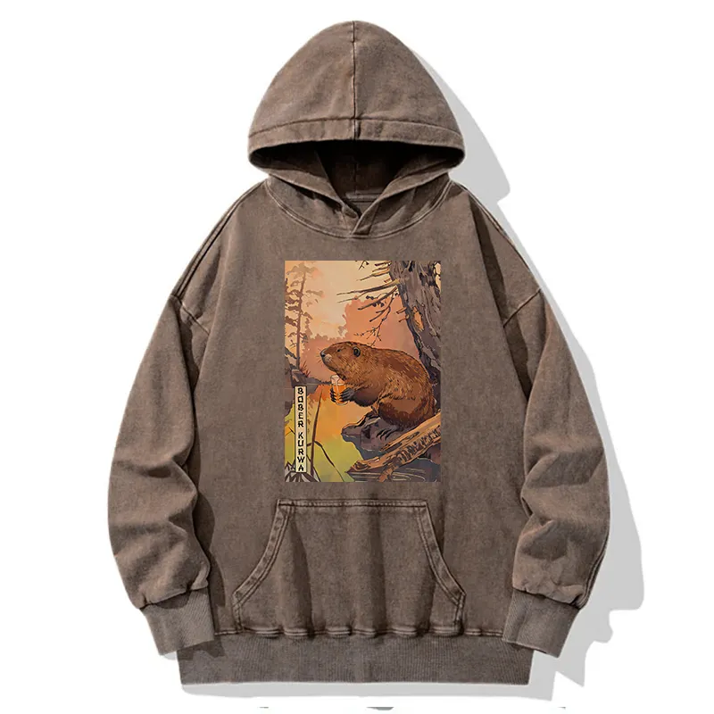 Tokyo-Tiger Beaver By The River Washed Hoodie
