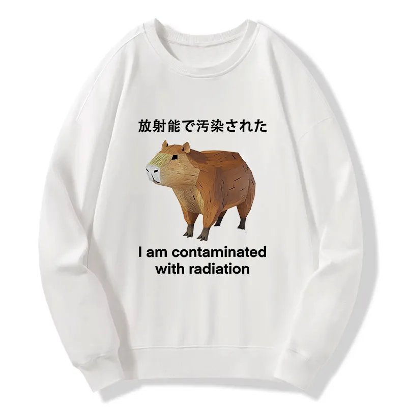 Tokyo-Tiger Capybara Contaminated By Radiation Circle Sweatshirt