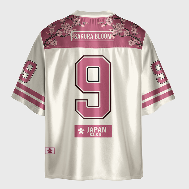 Tokyo-Tiger Sakura Bloom Glossy Oversized Jersey