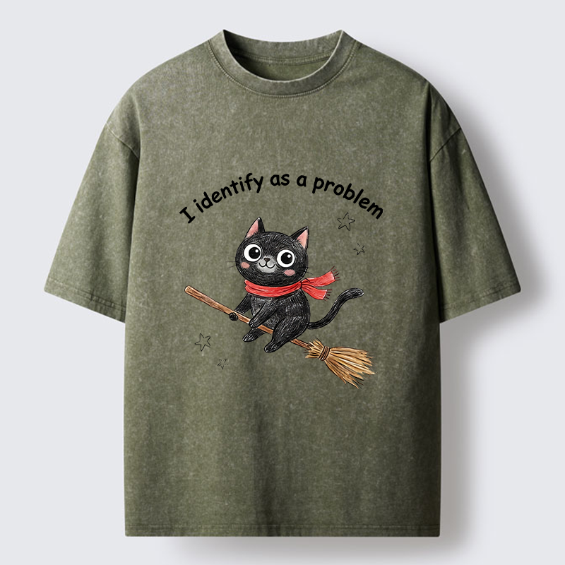 Tokyo-Tiger Funny Magic Cat Meme Washed T-Shirt