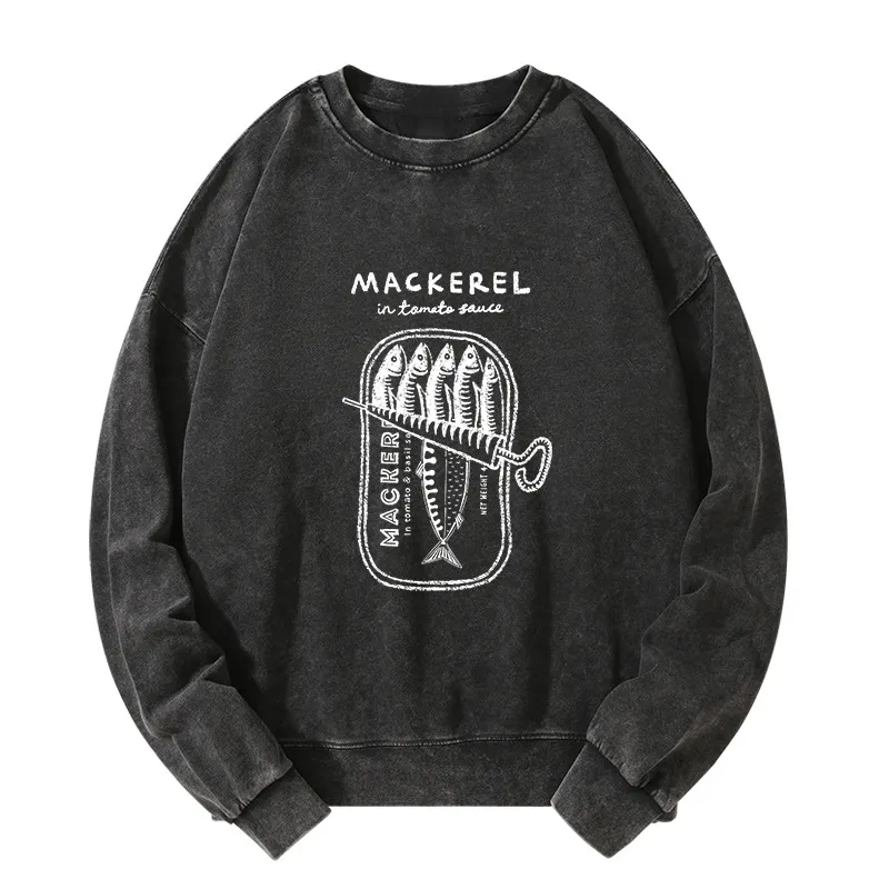 Tokyo-Tiger Mackerel In Tomato Sauce Washed Sweatshirt