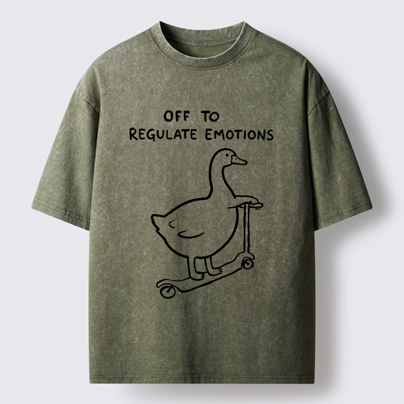 Tokyo‑Tiger Stupid Goose Meme Washed T‑Shirt
