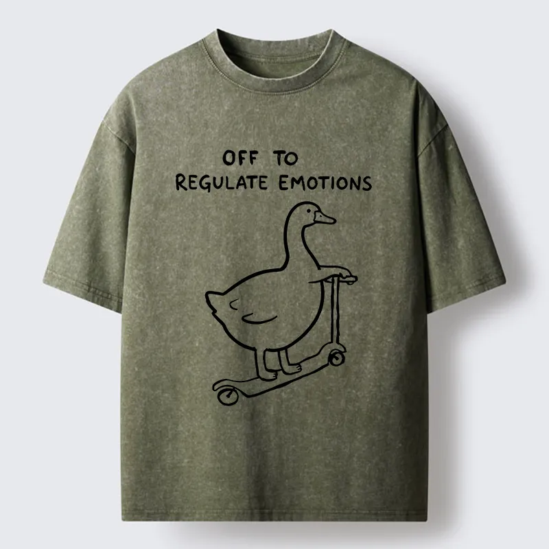 Tokyo‑Tiger Stupid Goose Meme Washed T‑Shirt