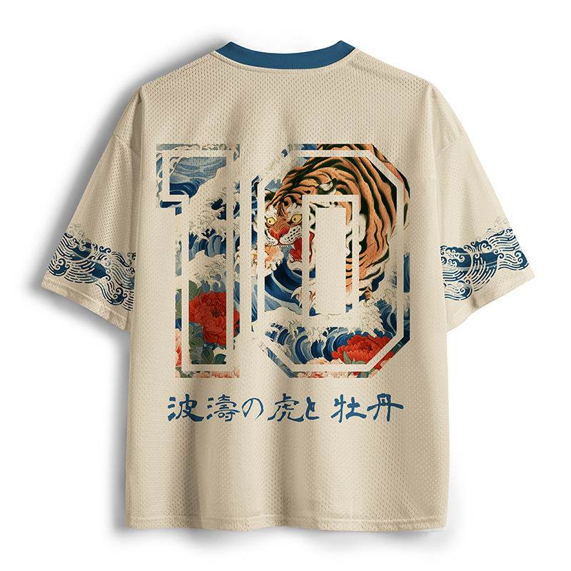 Tokyo-Tiger Tiger Of The Floral Surf Mesh Jersey