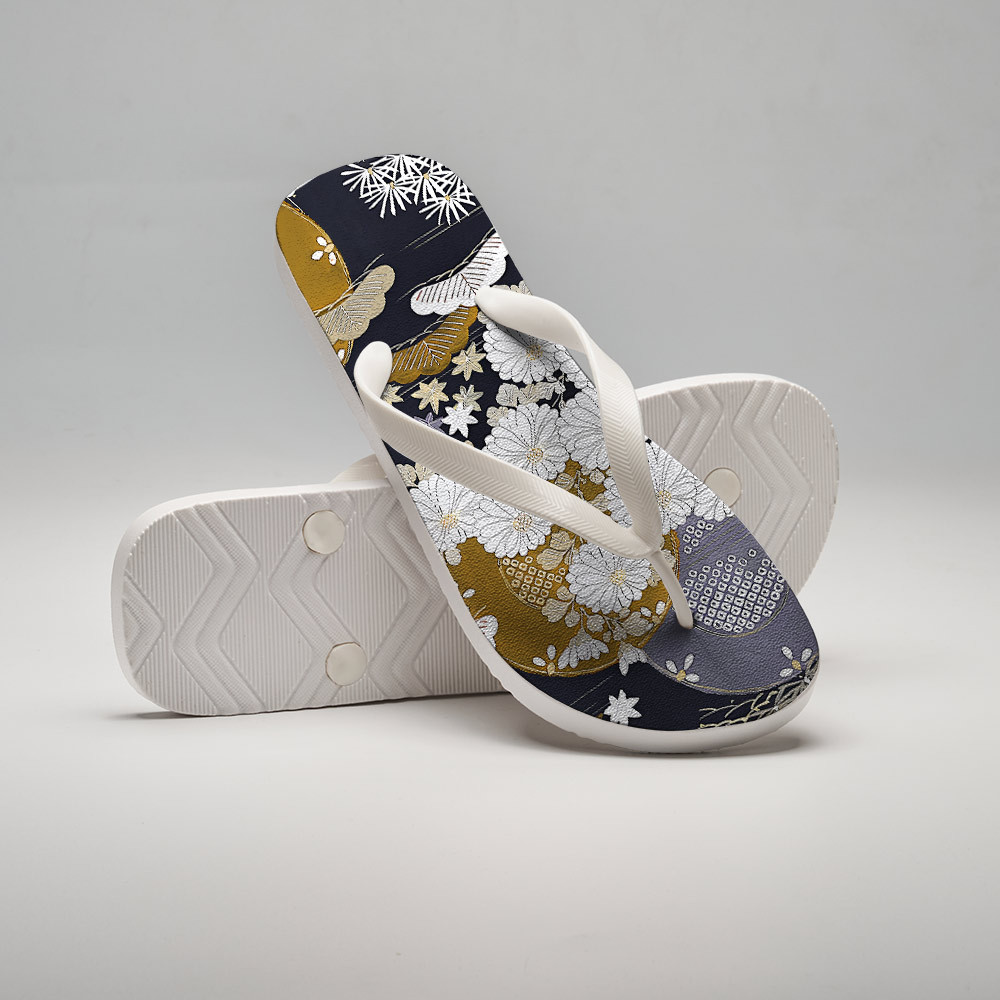 Tokyo-Tiger Japanese Floral Collection Flip Flops