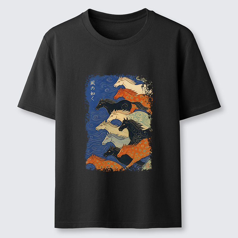 Tokyo-Tiger Vintage Japanese Running Horses Art Classic T-Shirt