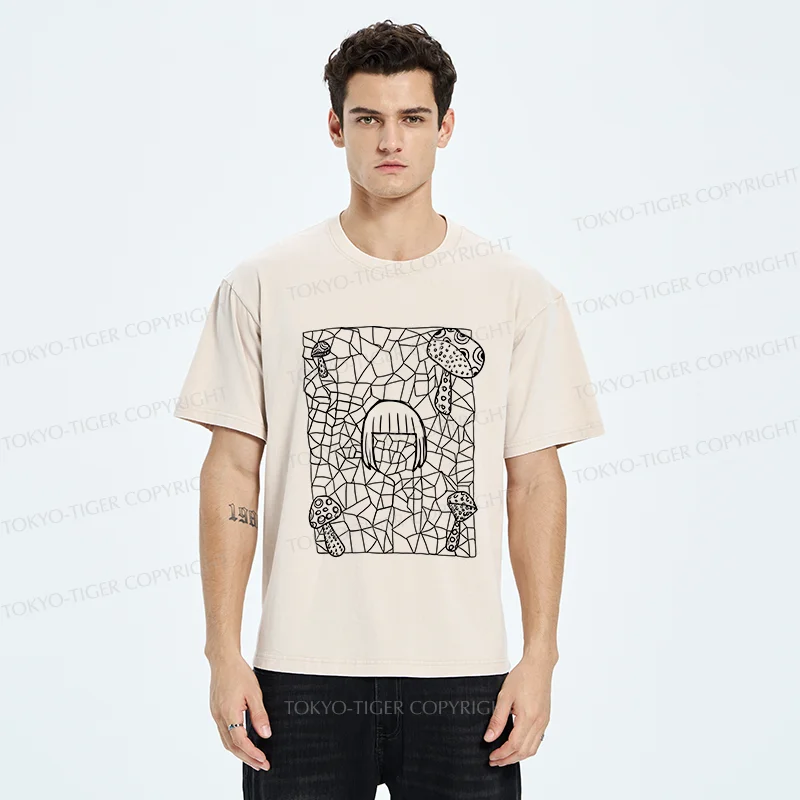 Tokyo-Tiger Mushrooms And Artist Washed T-Shirt
