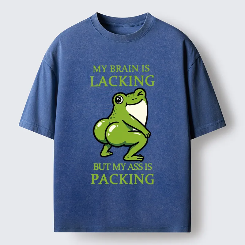 Tokyo-Tiger Funny Booty Frog Meme Washed T-Shirt
