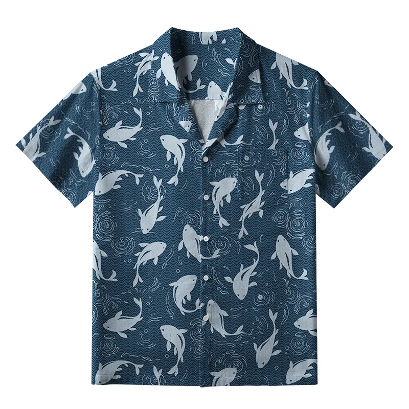 Tokyo-Tiger Dolphins Among The Waves Aloha Hawaiian Shirt Sale